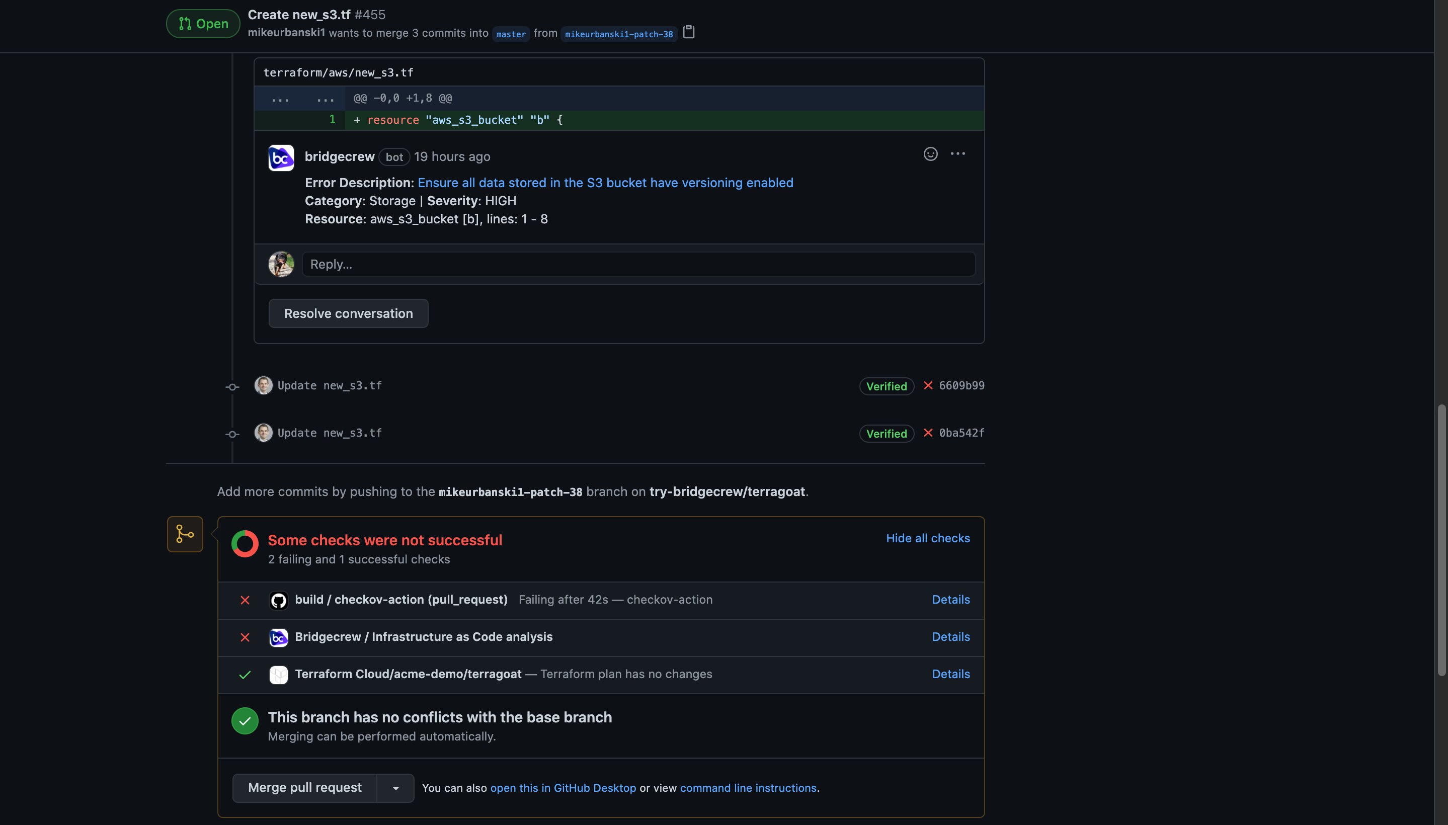 Añada barreras de protección y prevenga los desvíos en las configuraciones