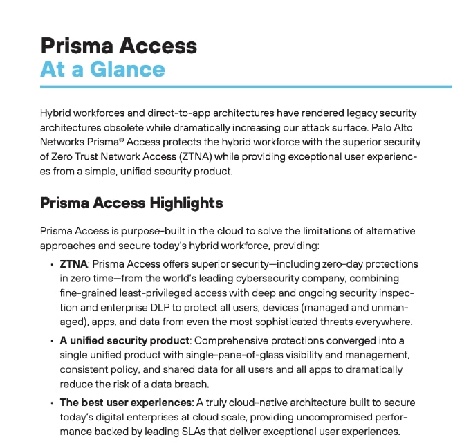 Información general sobre Prisma Access